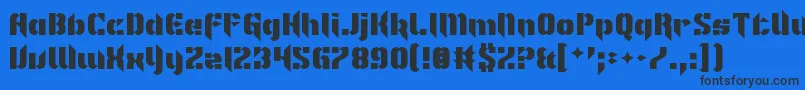 Шрифт Im Not Like Most Fonts – чёрные шрифты на синем фоне