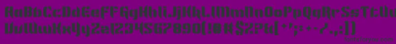 Fonte Im Not Like Most Fonts – fontes pretas em um fundo violeta