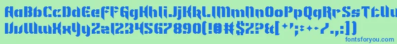 Шрифт Im Not Like Most Fonts – синие шрифты на зелёном фоне