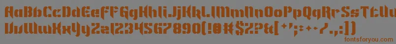 Czcionka Im Not Like Most Fonts – brązowe czcionki na szarym tle