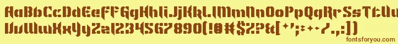 Czcionka Im Not Like Most Fonts – brązowe czcionki na żółtym tle