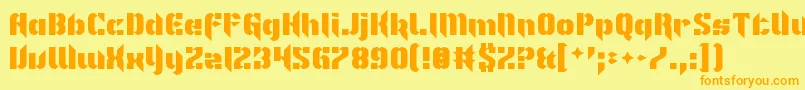 Шрифт Im Not Like Most Fonts – оранжевые шрифты на жёлтом фоне