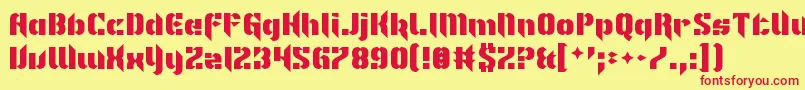 Im Not Like Most Fonts Font – Red Fonts on Yellow Background