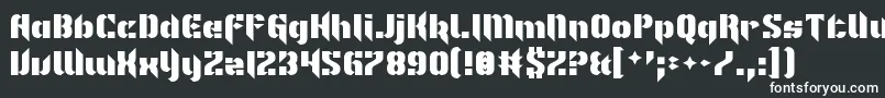 Czcionka Im Not Like Most Fonts – białe czcionki na czarnym tle