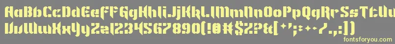 Шрифт Im Not Like Most Fonts – жёлтые шрифты на сером фоне