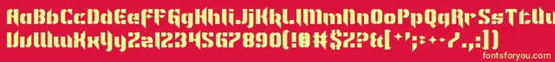 フォントIm Not Like Most Fonts – 黄色の文字、赤い背景