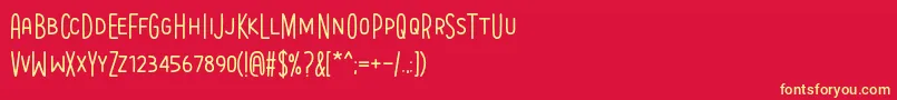 Im Spiegelland Font – Yellow Fonts on Red Background