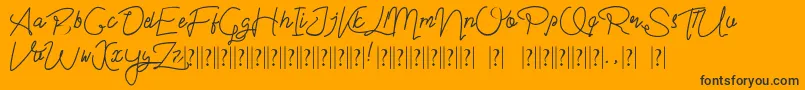 Im yours Font – Black Fonts on Orange Background