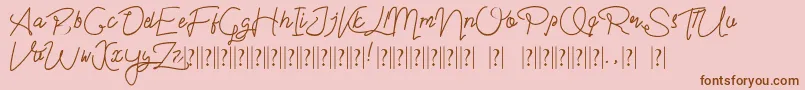 Im yours Font – Brown Fonts on Pink Background