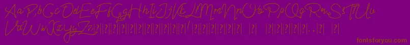 Im yours Font – Brown Fonts on Purple Background