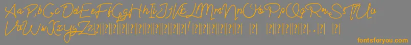 Im yours Font – Orange Fonts on Gray Background