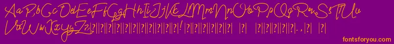 Im yours Font – Orange Fonts on Purple Background