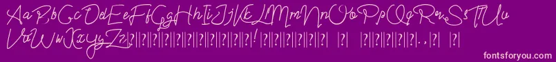 Im yours Font – Pink Fonts on Purple Background