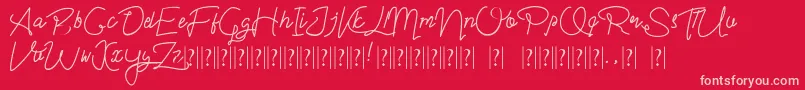 Im yours Font – Pink Fonts on Red Background