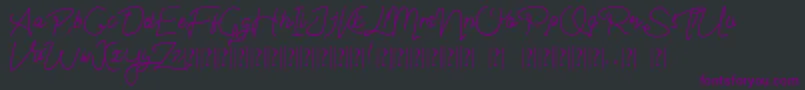 Im yours Font – Purple Fonts on Black Background