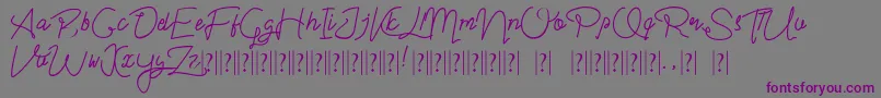 Im yours Font – Purple Fonts on Gray Background