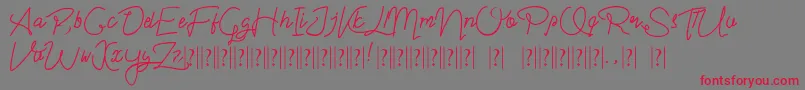 Im yours Font – Red Fonts on Gray Background