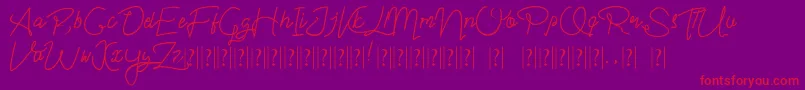 Im yours Font – Red Fonts on Purple Background