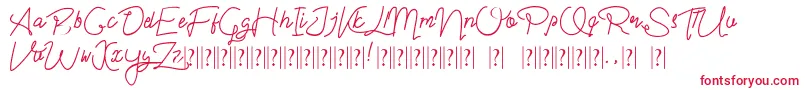 Im yours Font – Red Fonts on White Background