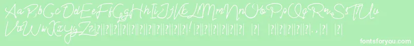 Im yours Font – White Fonts on Green Background