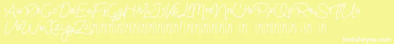 Im yours Font – White Fonts on Yellow Background