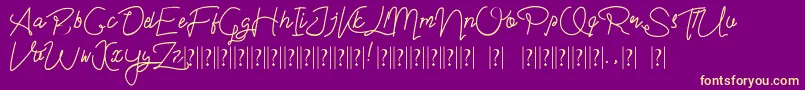 Im yours Font – Yellow Fonts on Purple Background