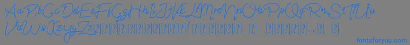 Im yours Font – Blue Fonts on Gray Background