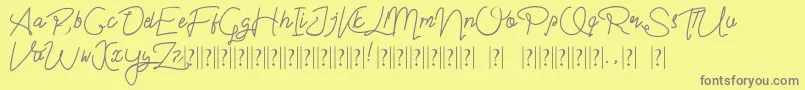 Im yours Font – Gray Fonts on Yellow Background