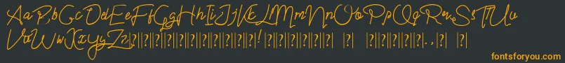 Im yours Font – Orange Fonts on Black Background