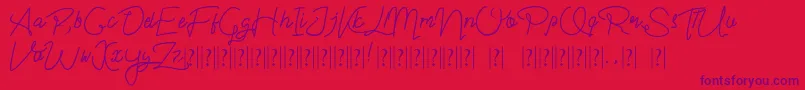 fuente Im yours – Fuentes Moradas Sobre Fondo Rojo