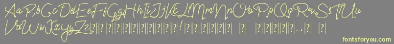 Im yours Font – Yellow Fonts on Gray Background