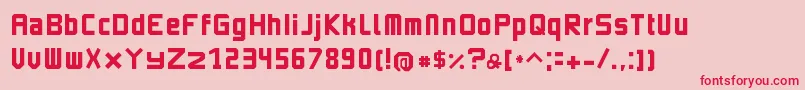 Imagine Earth Font – Red Fonts on Pink Background