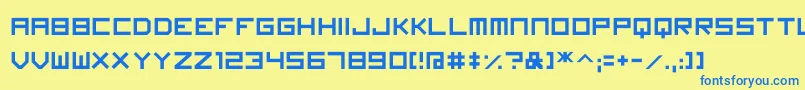 Imagine Font Font – Blue Fonts on Yellow Background