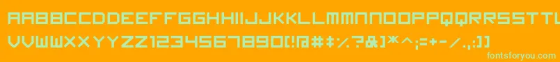 Imagine Font Font – Green Fonts on Orange Background