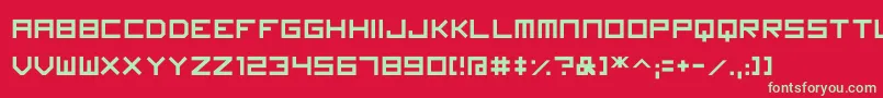 Fonte Imagine Font – fontes verdes em um fundo vermelho