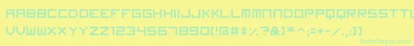 Imagine Font Font – Green Fonts on Yellow Background