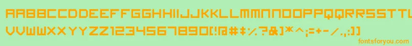 Imagine Font Font – Orange Fonts on Green Background