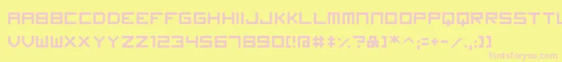 Imagine Font Font – Pink Fonts on Yellow Background
