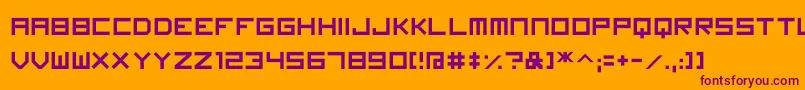 Imagine Font Font – Purple Fonts on Orange Background