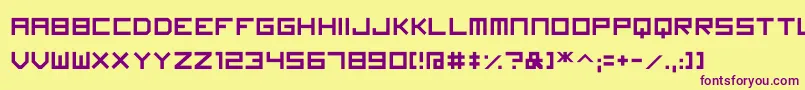Imagine Font Font – Purple Fonts on Yellow Background
