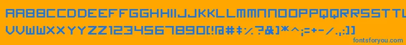 Fonte Imagine Font – fontes azuis em um fundo laranja