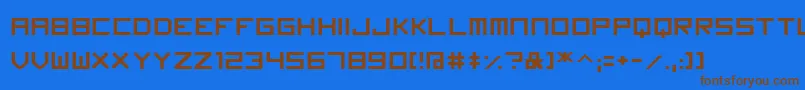 フォントImagine Font – 茶色の文字が青い背景にあります。