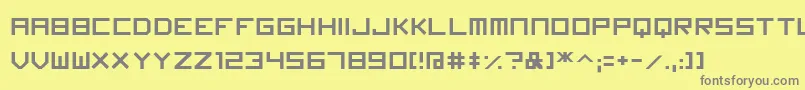 Fonte Imagine Font – fontes cinzas em um fundo amarelo