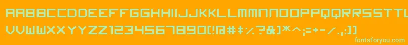 フォントImagine Font – オレンジの背景に緑のフォント