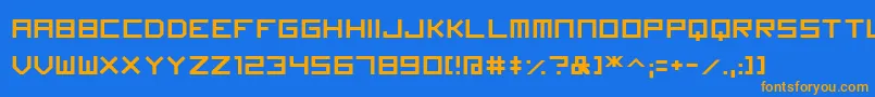 Imagine Font Font – Orange Fonts on Blue Background