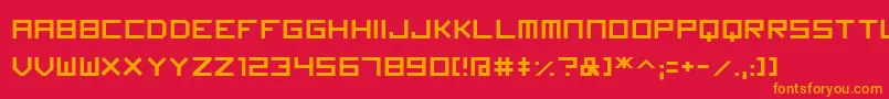 Police Imagine Font – polices orange sur fond rouge