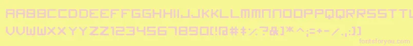 Imagine Font-Schriftart – Rosa Schriften auf gelbem Hintergrund