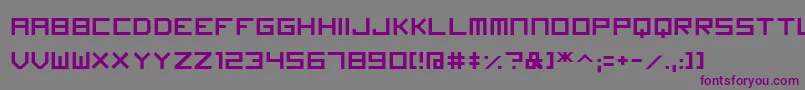 フォントImagine Font – 紫色のフォント、灰色の背景