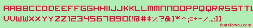 フォントImagine Font – 赤い文字の緑の背景