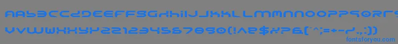 フォントYukone – 灰色の背景に青い文字